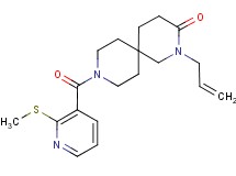 2-allyl-9-{[2-(methylthio)pyridin-3-yl]carbonyl}-2,9-diazaspiro[5.5]undecan-3-one