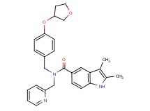 2,3-dimethyl-N-(2-pyridinylmethyl)-N-[4-(tetrahydro-3-furanyloxy)benzyl]-1H-indole-5-carboxamide