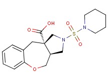 (3aS*,10aS*)-2-(piperidin-1-ylsulfonyl)-2,3,3a,4-tetrahydro-1H-[1]benzoxepino[3,4-c]pyrrole-10a(10H)-carboxylic acid