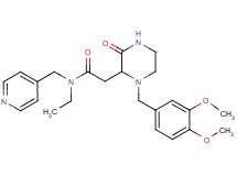 2-[1-(3,4-dimethoxybenzyl)-3-oxo-2-piperazinyl]-N-ethyl-N-(4-pyridinylmethyl)acetamide