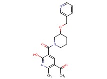 1-(6-hydroxy-2-methyl-5-{[3-(3-pyridinylmethoxy)-1-piperidinyl]carbonyl}-3-pyridinyl)ethanone