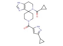 5-(cyclopropylcarbonyl)-1'-[(3-cyclopropyl-1H-pyrazol-5-yl)carbonyl]-1,5,6,7-tetrahydrospiro[imidazo[4,5-c]pyridine-4,4'-piperidine]