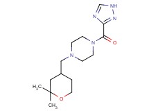 1-[(2,2-dimethyltetrahydro-2H-pyran-4-yl)methyl]-4-(1H-1,2,4-triazol-3-ylcarbonyl)piperazine