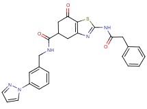 7-oxo-2-[(phenylacetyl)amino]-N-[3-(1H-pyrazol-1-yl)benzyl]-4,5,6,7-tetrahydro-1,3-benzothiazole-5-carboxamide
