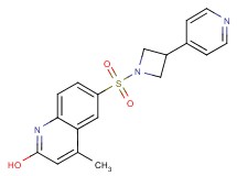 4-methyl-6-{[3-(4-pyridinyl)-1-azetidinyl]sulfonyl}-2-quinolinol