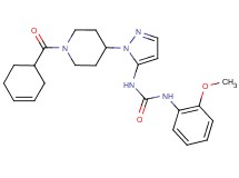 N-{1-[1-(3-cyclohexen-1-ylcarbonyl)-4-piperidinyl]-1H-pyrazol-5-yl}-N'-(2-methoxyphenyl)urea