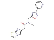 2-imidazo[2,1-b][1,3]thiazol-6-yl-N-methyl-N-{[3-(3-pyridinyl)-1,2,4-oxadiazol-5-yl]methyl}acetamide