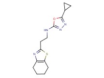5-cyclopropyl-N-[2-(4,5,6,7-tetrahydro-1,3-benzothiazol-2-yl)ethyl]-1,3,4-oxadiazol-2-amine
