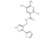 2-hydroxy-5,6-dimethyl-N-{[3-(2-thienyl)-1H-pyrazol-4-yl]methyl}nicotinamide