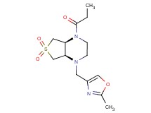 (4aS*,7aR*)-1-[(2-methyl-1,3-oxazol-4-yl)methyl]-4-propionyloctahydrothieno[3,4-b]pyrazine 6,6-dioxide