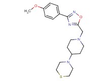 4-(1-{[3-(4-methoxyphenyl)-1,2,4-oxadiazol-5-yl]methyl}-4-piperidinyl)thiomorpholine