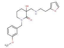 3-({[2-(2-furyl)ethyl]amino}methyl)-3-hydroxy-1-(3-methoxybenzyl)piperidin-2-one