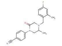 4-[4-(4-fluoro-2-methylbenzyl)-5-methyl-2-oxo-1-piperazinyl]benzonitrile
