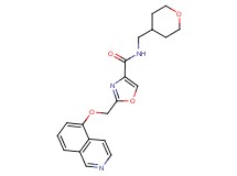 2-[(isoquinolin-5-yloxy)methyl]-N-(tetrahydro-2H-pyran-4-ylmethyl)-1,3-oxazole-4-carboxamide