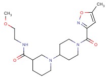 N-(2-methoxyethyl)-1'-[(5-methylisoxazol-3-yl)carbonyl]-1,4'-bipiperidine-3-carboxamide