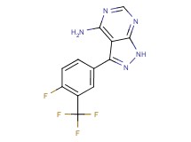 3-[4-fluoro-3-(trifluoromethyl)phenyl]-1H-pyrazolo[3,4-d]pyrimidin-4-amine