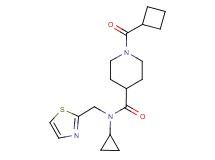 1-(cyclobutylcarbonyl)-N-cyclopropyl-N-(1,3-thiazol-2-ylmethyl)-4-piperidinecarboxamide