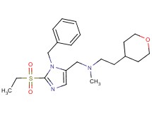 N-{[1-benzyl-2-(ethylsulfonyl)-1H-imidazol-5-yl]methyl}-N-methyl-2-(tetrahydro-2H-pyran-4-yl)ethanamine