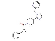 2-{[2-(1-{[(1R*,2R*)-2-phenylcyclopropyl]carbonyl}piperidin-4-yl)-1H-imidazol-1-yl]methyl}pyridine