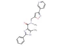 N,5-dimethyl-2-phenyl-N-{[3-(3-pyridinyl)-5-isoxazolyl]methyl}-1H-imidazole-4-carboxamide