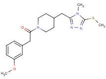 1-[(3-methoxyphenyl)acetyl]-4-{[4-methyl-5-(methylthio)-4H-1,2,4-triazol-3-yl]methyl}piperidine