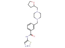 3-{[4-(tetrahydrofuran-2-ylmethyl)piperazin-1-yl]methyl}-N-1,2,3-thiadiazol-5-ylbenzamide