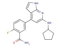 5-[6-(cyclopentylamino)-1H-pyrrolo[2,3-b]pyridin-4-yl]-2-fluorobenzamide