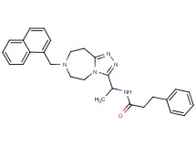 N-{1-[7-(1-naphthylmethyl)-6,7,8,9-tetrahydro-5H-[1,2,4]triazolo[4,3-d][1,4]diazepin-3-yl]ethyl}-3-phenylpropanamide