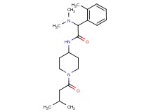 2-(dimethylamino)-N-[1-(3-methylbutanoyl)-4-piperidinyl]-2-(2-methylphenyl)acetamide