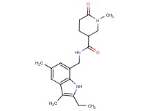 N-[(2-ethyl-3,5-dimethyl-1H-indol-7-yl)methyl]-1-methyl-6-oxopiperidine-3-carboxamide