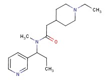 2-(1-ethyl-4-piperidinyl)-N-methyl-N-[1-(3-pyridinyl)propyl]acetamide