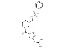 N-({1-[(3-isobutyl-1H-pyrazol-5-yl)carbonyl]-3-piperidinyl}methyl)-1-phenylmethanesulfonamide