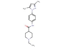 N-[4-(3,5-dimethyl-1H-pyrazol-1-yl)phenyl]-1-ethyl-4-piperidinecarboxamide