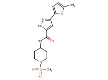 N-[1-(methylsulfonyl)-4-piperidinyl]-3-(5-methyl-2-thienyl)-1H-pyrazole-5-carboxamide