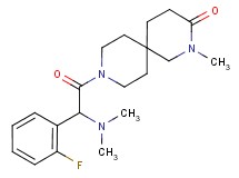 9-[(dimethylamino)(2-fluorophenyl)acetyl]-2-methyl-2,9-diazaspiro[5.5]undecan-3-one