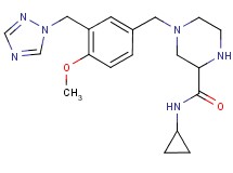 N-cyclopropyl-4-[4-methoxy-3-(1H-1,2,4-triazol-1-ylmethyl)benzyl]-2-piperazinecarboxamide