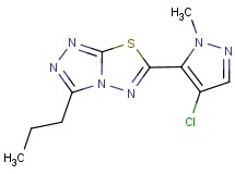 6-(4-chloro-1-methyl-1H-pyrazol-5-yl)-3-propyl[1,2,4]triazolo[3,4-b][1,3,4]thiadiazole