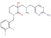 3-{[[(2-aminopyrimidin-5-yl)methyl](methyl)amino]methyl}-1-(2,3-difluorobenzyl)-3-hydroxypiperidin-2-one