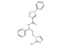 N-[3-(2-methyl-1H-imidazol-1-yl)-1-phenylpropyl]-1-phenyl-1H-1,2,3-triazole-4-carboxamide