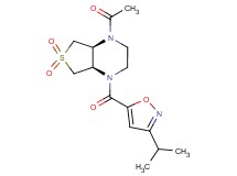 (4aR*,7aS*)-1-acetyl-4-[(3-isopropyl-5-isoxazolyl)carbonyl]octahydrothieno[3,4-b]pyrazine 6,6-dioxide