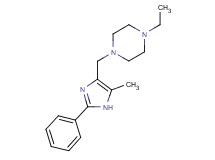 1-ethyl-4-[(5-methyl-2-phenyl-1H-imidazol-4-yl)methyl]piperazine bis(trifluoroacetate)