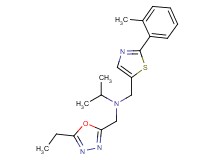 N-[(5-ethyl-1,3,4-oxadiazol-2-yl)methyl]-N-{[2-(2-methylphenyl)-1,3-thiazol-5-yl]methyl}propan-2-amine