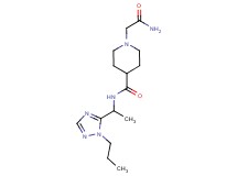 1-(2-amino-2-oxoethyl)-N-[1-(1-propyl-1H-1,2,4-triazol-5-yl)ethyl]-4-piperidinecarboxamide