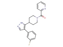 2-({4-[4-(3-fluorophenyl)-1H-pyrazol-5-yl]piperidin-1-yl}carbonyl)pyridine