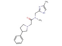 N-methyl-N-[(4-methyl-1H-imidazol-2-yl)methyl]-2-(3-phenylpyrrolidin-1-yl)acetamide