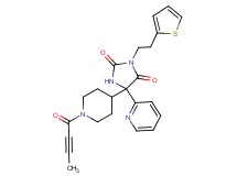 5-[1-(2-butynoyl)-4-piperidinyl]-5-(2-pyridinyl)-3-[2-(2-thienyl)ethyl]-2,4-imidazolidinedione