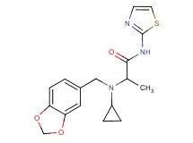 2-[(1,3-benzodioxol-5-ylmethyl)(cyclopropyl)amino]-N-1,3-thiazol-2-ylpropanamide