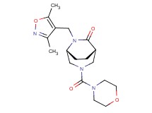 (1S*,5R*)-6-[(3,5-dimethyl-4-isoxazolyl)methyl]-3-(4-morpholinylcarbonyl)-3,6-diazabicyclo[3.2.2]nonan-7-one