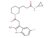 N-cyclopropyl-3-{1-[(5-fluoro-2-methyl-1H-indol-3-yl)acetyl]-3-piperidinyl}propanamide