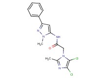 2-(4,5-dichloro-2-methyl-1H-imidazol-1-yl)-N-(1-methyl-3-phenyl-1H-pyrazol-5-yl)acetamide